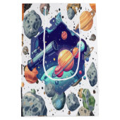 Galaxy Nebula Geschenktasche - kosmische Raumschif Mittlere Geschenktüte (Rückseite)