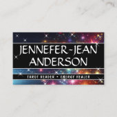 Galaxy-Nebula-Glitzer Regen Sparklingeln Sterne ro Visitenkarte (Vorderseite)