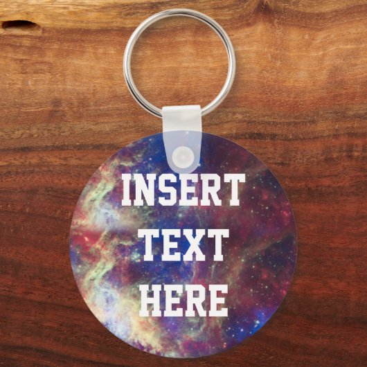 Galaxy Nebula Personalisierter Astronomiebereich Schlüsselanhänger (Vorderseite)