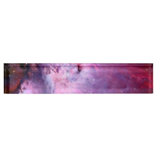 Galaxy Nebula Pink Stars Night Sky Print Astronomy Namensplakette (Vorderseite)
