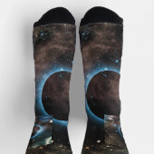 Galaxy Nebula Planet Hubble Telescope Fotografie Socken (Oben)