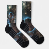 Galaxy Nebula Planet Hubble Telescope Fotografie Socken (Rechts)