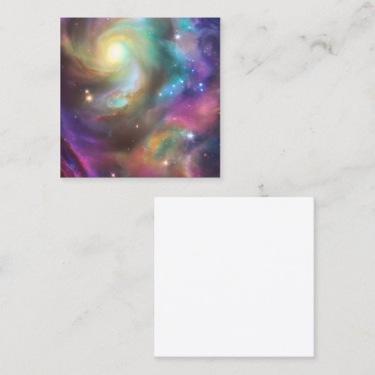 Galaxy Nebula Quadratische Visitenkarte (Vorne/Hinten)