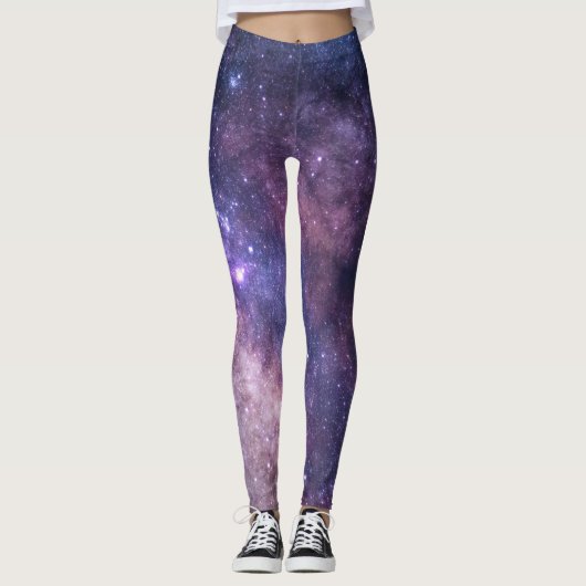 Galaxy Nebula Yoga Pants Weltraum Lila Leggings (Vorderseite)