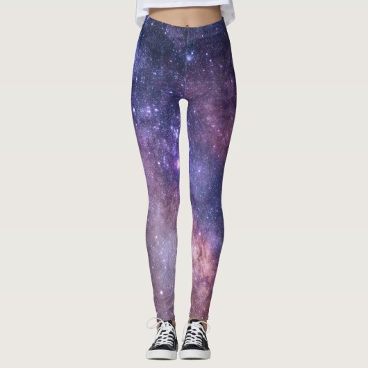 Galaxy Nebula Yoga Pants Weltraum Lila Leggings (Vorderseite)