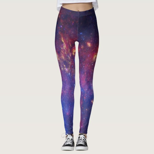 Galaxy Nebula Yoga Pants Weltraum Lila Leggings (Vorderseite)
