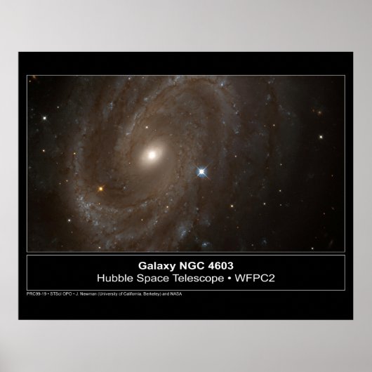 Galaxy NGC 4603 Hubble Telescope Foto Poster (Vorne)