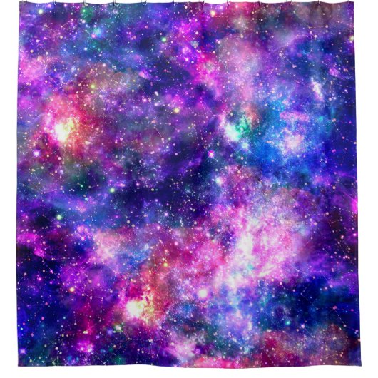 Galaxy Night Duschvorhang (Vorderseite)