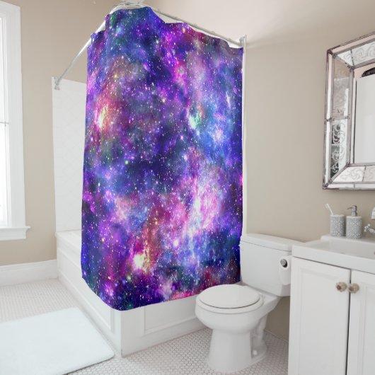 Galaxy Night Print Cosmic Design Duschvorhang (Beispiel)