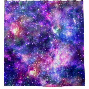 Galaxy Night Print Cosmic Design Duschvorhang