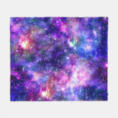 Galaxy Night Print Cosmic Design Fleecedecke (Vorderseite (Horizontal))