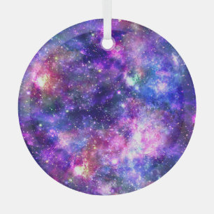 Galaxy Night Print Cosmic Design Ornament Aus Glas