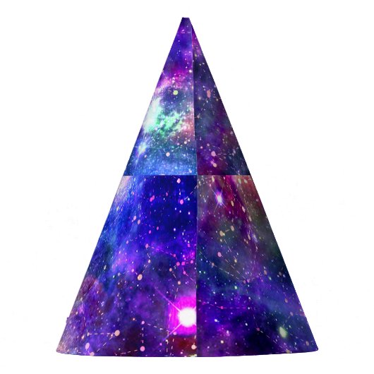 Galaxy Night Print Cosmic Design Partyhütchen (Rückseite)