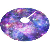 Galaxy Night Print Cosmic Design Polyester Weihnachtsbaumdecke (Schrägansicht)