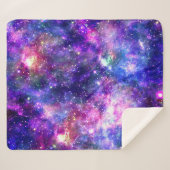 Galaxy Night Print Cosmic Design Sherpadecke (Vorderseite (Horizontal))