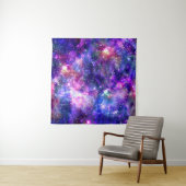 Galaxy Night Print Cosmic Design Wandteppich (Beispiel (Horizontal))
