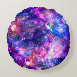 Galaxy Night Rundes Kissen