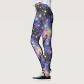 Galaxy Night Sky Nahtloses Muster Leggings (Links)