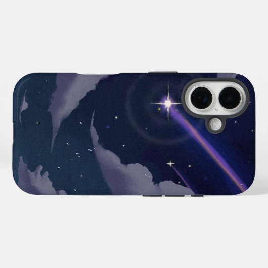 Galaxy Night Sky Shooting Star Phone Case (Rückseite (Horizontal))