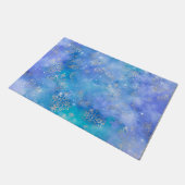 Galaxy Night Sky Stars Aquamarin Lila blaues Silbe Fußmatte (Schrägansicht)