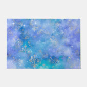 Galaxy Night Sky Stars Aquamarin Lila blaues Silbe Fußmatte (Vorderseite)