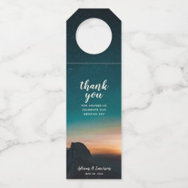 Galaxy Night Sky Stars Hochzeitsstimmung Flaschenanhänger