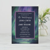 Galaxy Northern Lights Outer Celestial Stars Einladung (Stehend Vorderseite)