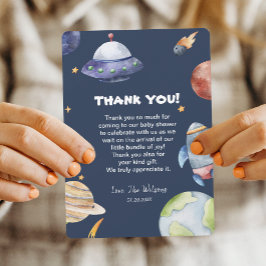 Galaxy Outdoor Space Junge Dusche Danke Karte