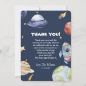 Galaxy Outdoor Space Junge Dusche Danke Karte (Vorderseite)