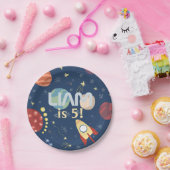 Galaxy Outer Space Kid's Birthday Paper Plate Pappteller (Party)