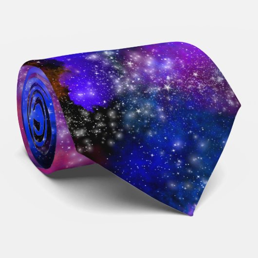 Galaxy Outer Space Nebula Krawatte (Gerollt)