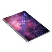Galaxy Outer Space Nebula Stars Sky Universe Mädch Notizblock (Rechte Seite)