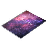 Galaxy Outer Space Nebula Stars Sky Universe Mädch Notizblock (Linke Seite)