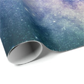 Galaxy Outer Space Sky Stars Celestial Blue Wrapp Geschenkpapier (Rolleneckpunkt)