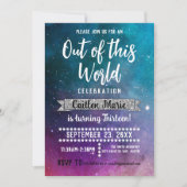 Galaxy Outer Space Teen Geburtstag Einladung (Vorderseite)