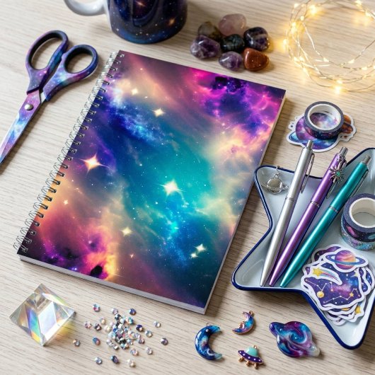 Galaxy Outerspace Notizbuch Notizblock