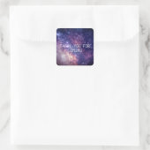 Galaxy Oututer Space Stars Starry Vielen Dank Quadratischer Aufkleber (Tasche)