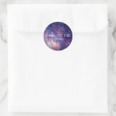 Galaxy Oututer Space Stars Starry Vielen Dank Runder Aufkleber (Tasche)