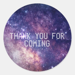Galaxy Oututer Space Stars Starry Vielen Dank Runder Aufkleber