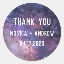 Galaxy Oututer Space Stars Starry Vielen Dank Runder Aufkleber