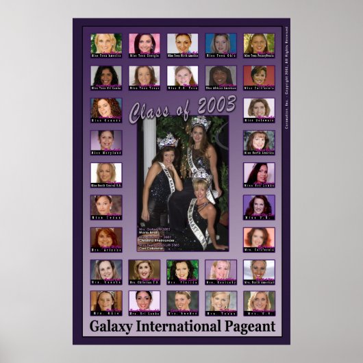 Galaxy Pageant-Klasse von 2003 Poster (Vorne)