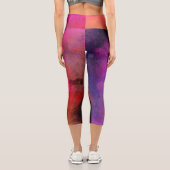 Galaxy Paint Spritzer Effect Capri Leggings (Rückseite)