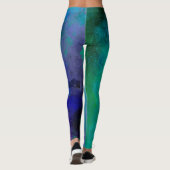 Galaxy Paint Spritzer Effect Leggings (Rückseite)