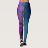 Galaxy Paint Spritzer Effect Leggings (Rückseite)