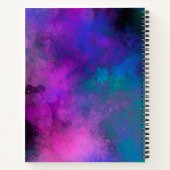 Galaxy Paint Spritzer Effekt blau grün pink Notizblock (Rückseite)