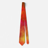 Galaxy Paint Spritzer Effekt Gelb Orange Rot Krawatte (Vorderseite)