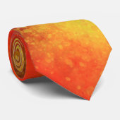 Galaxy Paint Spritzer Effekt Gelb Orange Rot Krawatte (Gerollt)
