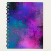Galaxy Paint Spritzer Effekt lila grün blau Planer (Vorderseite)