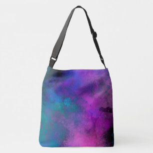 Galaxy Paint Spritzer Effekt lila Tragetaschen Mit Langen Trägern