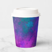Galaxy Paint Spritzer Effekt Multicolor Pappbecher (Links)